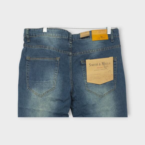 New With TAGS - Mens Smith & Mills Stretch Blue Jeans Size 34x32 - Picture 6 of 6